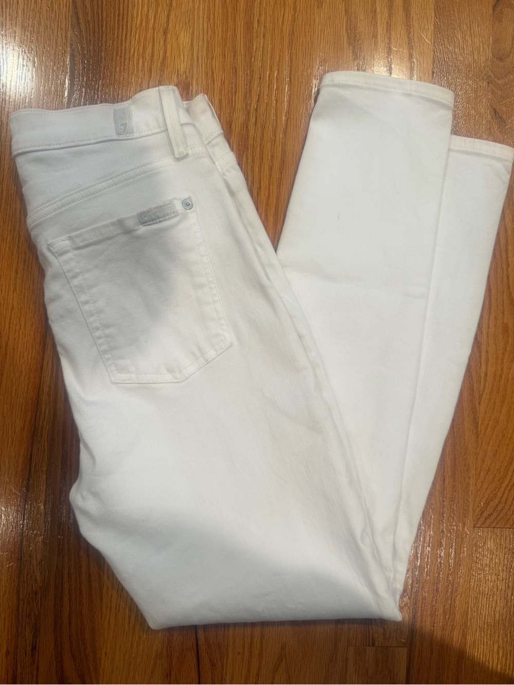 7 For All Mankind White Skinny Jeans